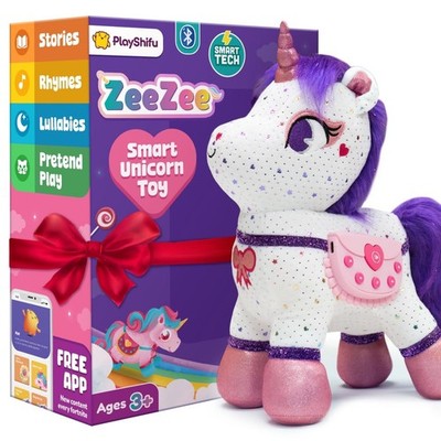 PlayShifu Smart Talking Plush Toy for Kids   ZeeZee Unicorn Doll | Interac