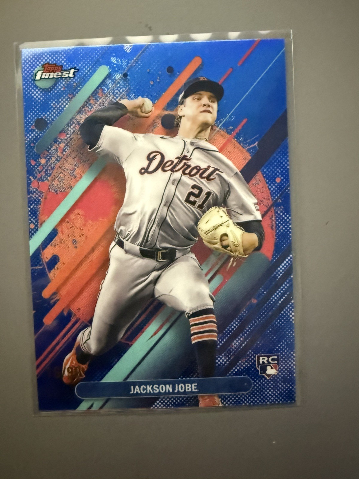 2025 Topps Finest Rare Sky Blue Refractor #251 Jackson Jobe Rookie RC /150
