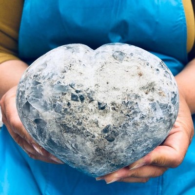 3.93LB Top natural blue crystal cave quartz crystal cave mineral specimen 4573