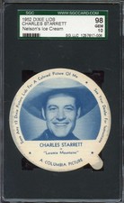 1952 DIXIE NELSON'S ICE CREAM MOVIE STAR CHARLES STARRETT SGC 98 GEM 10 *DS13898