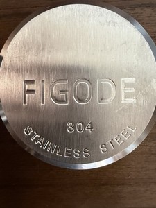 FIGODE 304 Stainless Steel Puck Lock Padlock Keyed Alike Hidden Shackle. 2 Pack