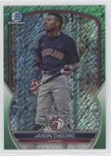 2023 Bowman Chrome Prospects Green Shimmer Refractor 28/99 Jaison Chourio 10q9