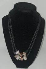 Murano Glass Style Bead Corded Necklace