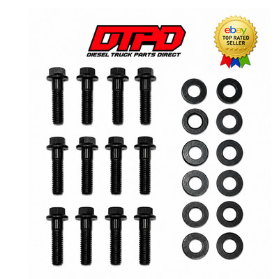 DTPD 134-1102 LS Header Bolts Black 6pt for 3/8'' Flange 4.8L 5.3L 5.7L 6.0L 6.2L