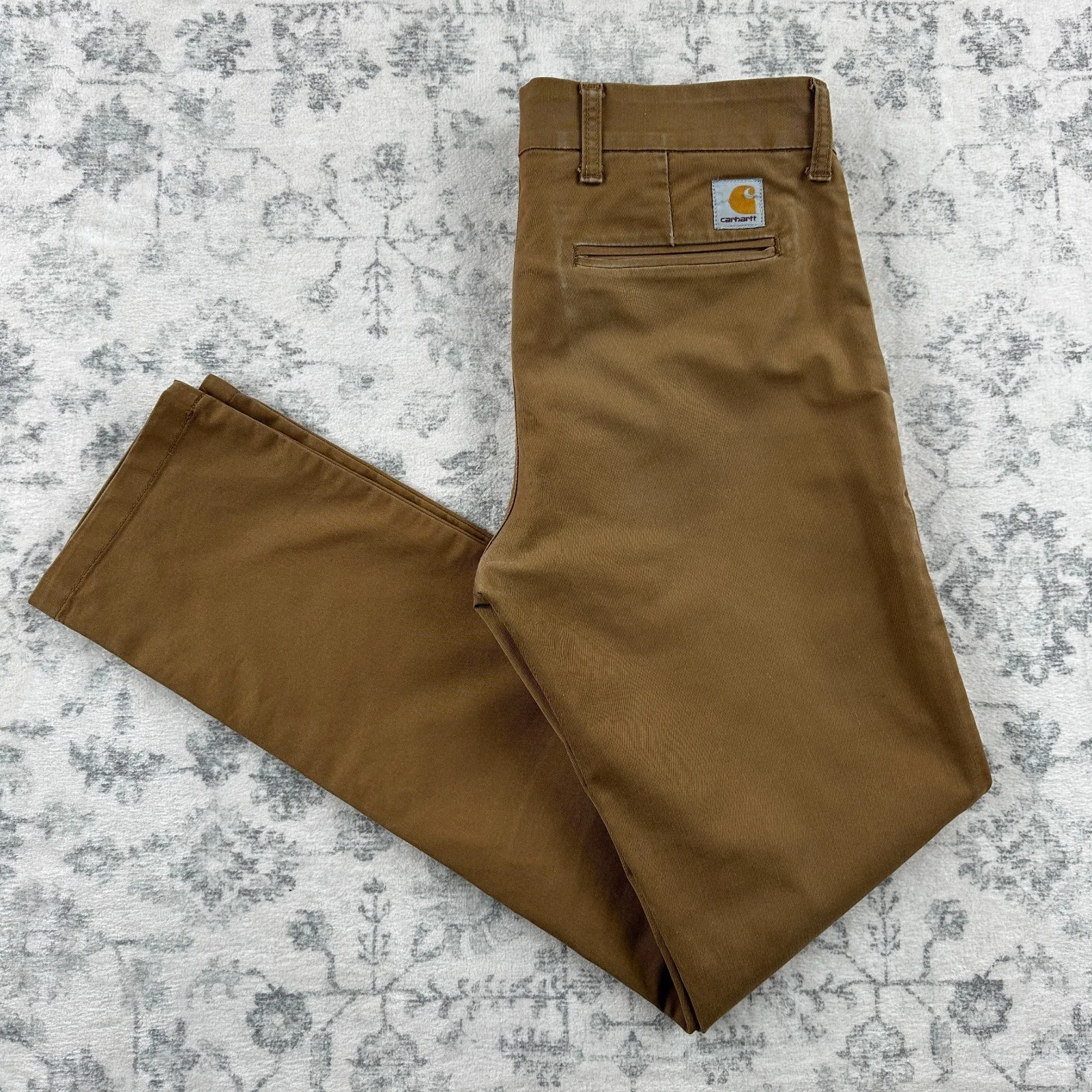 Carhartt WIP Sid Pant Mens W31x32 Brown Slim Tapered Chino Trousers