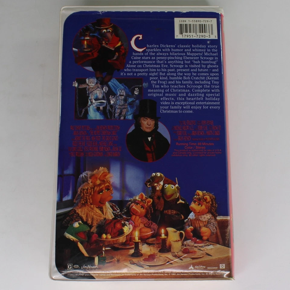 The Muppet Christmas Carol VHS 1993 Family Holiday Walt Disney Pictures - Image 2 of 4