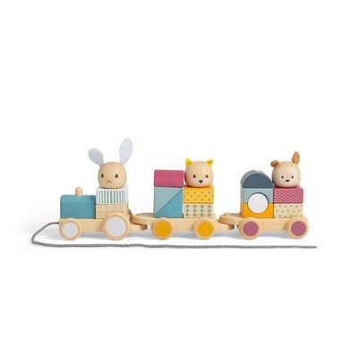 Bigjigs Toys, FSC -zertifizierte Holzspielzeug-Eisenbahn, Nachziehspielzeug für 1-Jährige