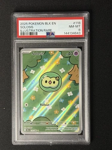Pokémon Solosis “Booger  Mew” Black Bolt EN Illustration Rare PSA 8 NM-MT