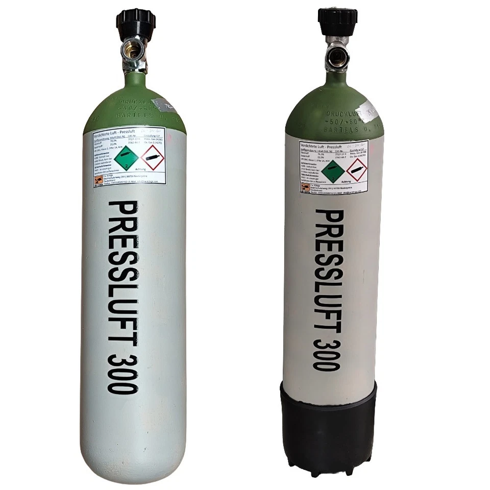 6l Arbeitsflasche 300 bar Pressluftflasche Pressluft Druckluft mit TÜV 06/2036 - Bild 1 von 4