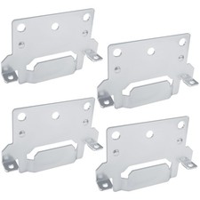 IWIWE 116791 Mounting Plate Compatible with IKEA Bed Frame 4 Pack, Silver 