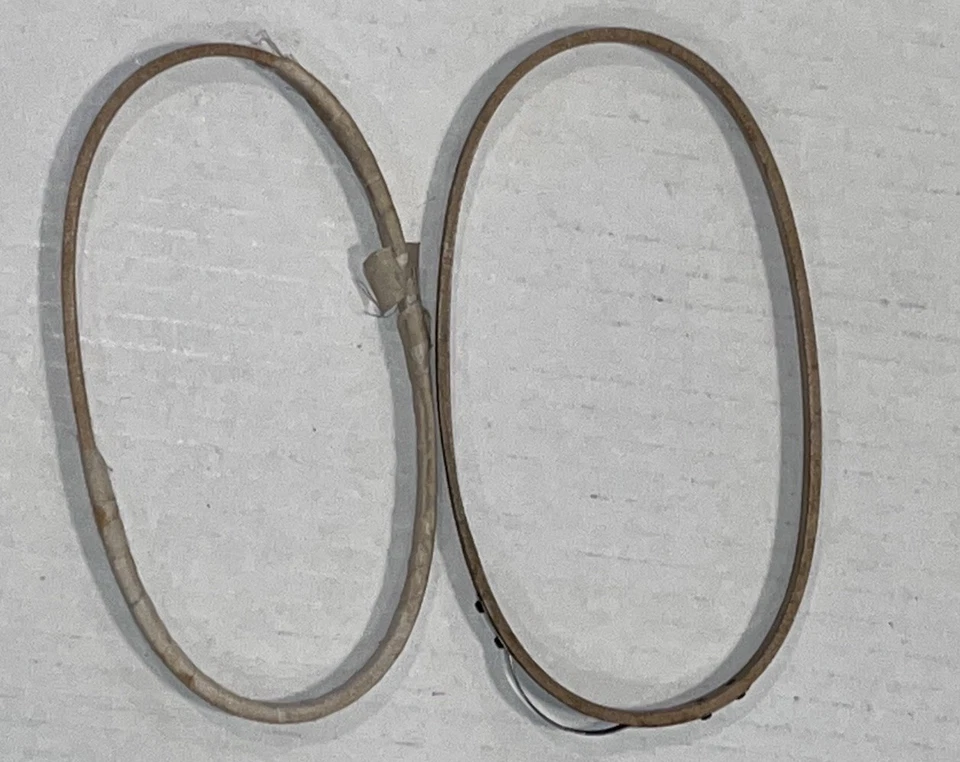 Antique Embroidery Hoop Adjustable Bow Spring 6” X 3” Wooden FELT LINED - Image 2 of 4