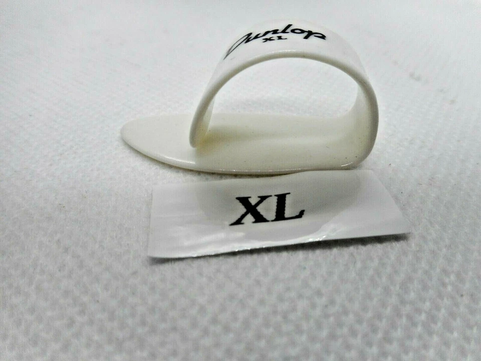 Juego de 4 selecciones Dunlop EXTRA GRANDE púas para pulgares y púas para dedos de plata níquel de 0,020" Foto 2 de 4