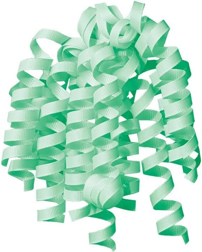 Curlie Gift Bows, Gift Wrap Accessory, Mint Green Grosgrain, 12 Count
