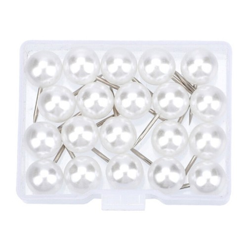 Push Pins Thumb Tacks for Cork Board Wall Hangings, Beads Head Map Pin Heart Pin - Picture 12 of 14