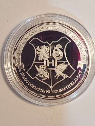 ~**HARRY POTTER SILVER PLATED PROOF COIN**~Hogwarts School~WITCHCRAFT & WIZARDY - 第 2/12 張圖片