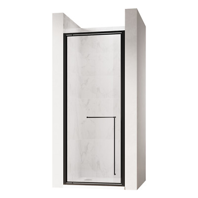 Nischentür Duschtür Duschabtrennung Duschkabine Schwarzer 6mm ESG 70-100x195cm