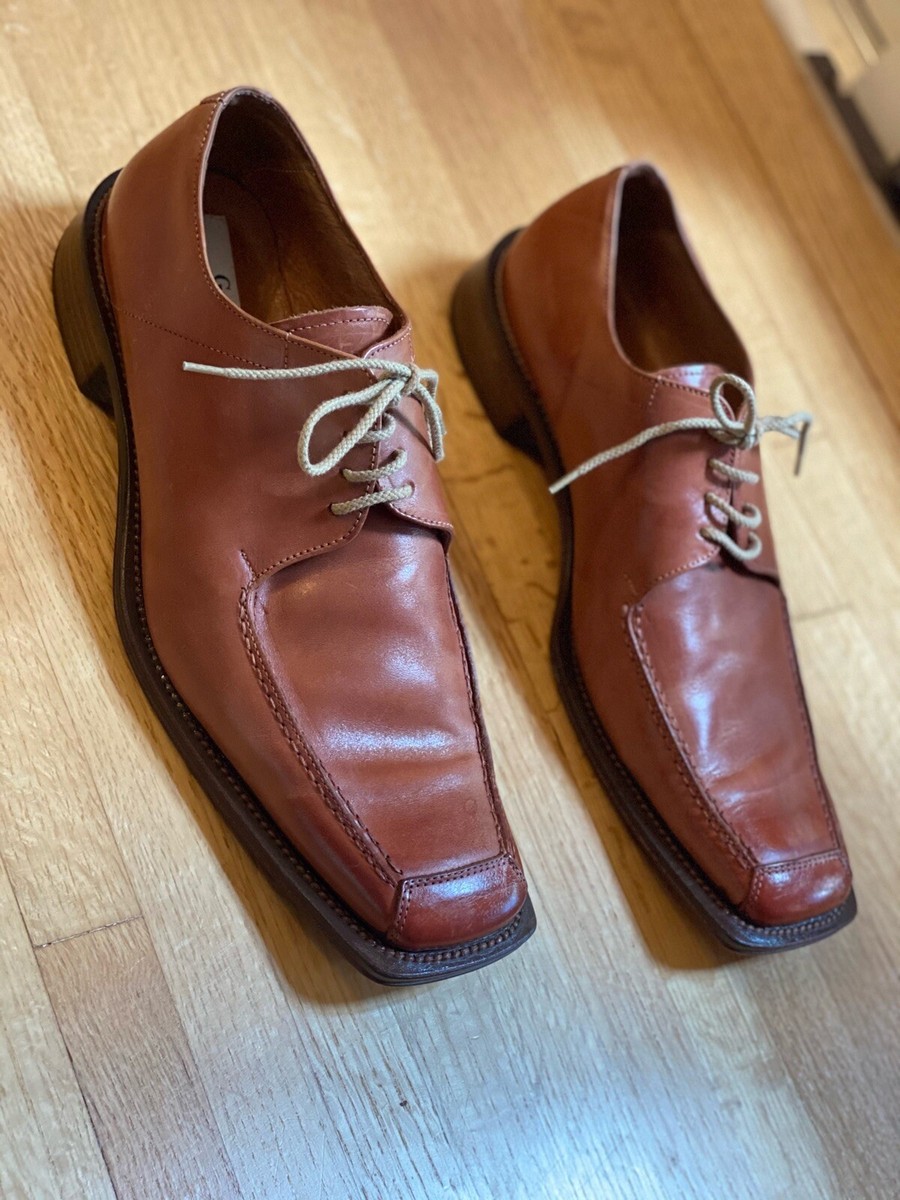 Givaldi Men’s Leather Dress Shoes Wine Patina Derby Italian Style EU 43 US 10 Marco Di Milano Fitipaldi Wine Alligator Derby Dress Shoes  main image 3