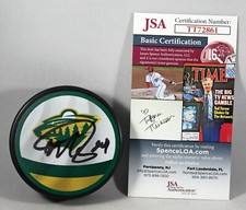 MATT DUMBA SIGNED MINNESOTA WILD REVERSE RETRO Puck AUTOGRAPHED +JSA COA