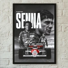 Ayrton Senna F1 Car Racer Poster Print | Wall Art | Formula 1 Picture