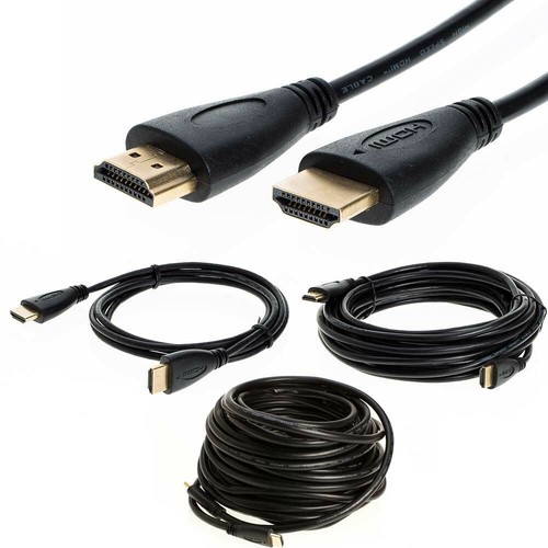 LOT de câbles HDMI haute vitesse 1080P HDTV 3 pieds 10 pieds 12 pieds 15 pieds 30 pieds 50 pieds 75 pieds 100 pieds PS3 - Photo 1/15