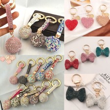 Rhinestone Crystal Car Keychain Metel Buckle Charm Handbag Pendant Key Ring ' -