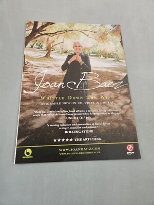 TPEEP104 MAGAZINE ADVERT 11X8'' JOAN BAEZ - WHISTLE DOWN THE WIND 