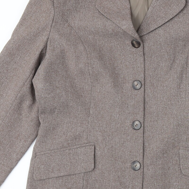 Essentials Womens Beige Polyester Blend Suit Jack… - image 9