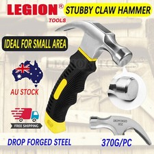 Stubby Claw Hammer 8OZ Drop Forged Steel All Purpose Rubber Grip Small Area