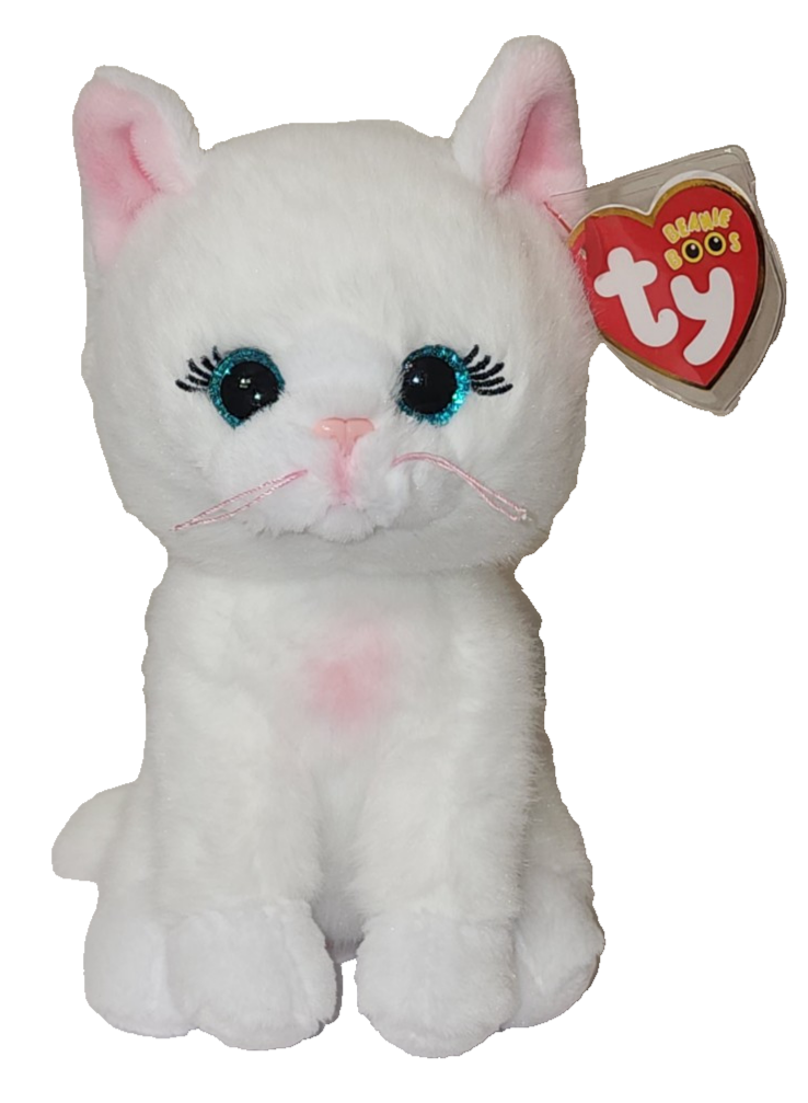 Ty Beanie Boos 2025 AMELIA the White Kitty Cat 6
