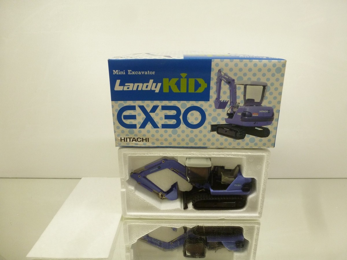 自動車 HITACHI LandyKID EX30 1/24 SCALE MODEL MADE IN JAPAN HITACHI EX30 LANDY KID MINI EXCAVATOR - RARE -1:24