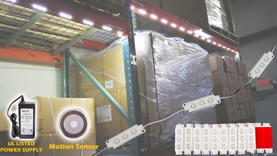 LEDupdates Warehouse STORAGE LED Light Kit + Motion Sensor Switch + UL Power