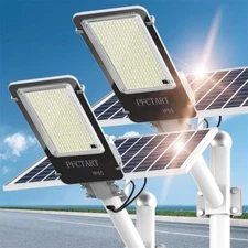 10000W 99000000LM Commercial LED Solar Street Light Dusk to Dawn Road Area Lamp