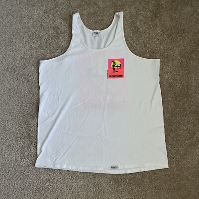 VTG Crazy Shirt ENDLESS SUMMER Tanktop Mens XL WHITE Made USA BRUCE BROWN FILMS