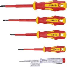 BGS 5x VDE-Elektriker-Strom Schraubendreher-Satz Schraubenzieher Strompr&uuml;fer Set