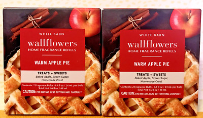 BAKED APPLE PIE HOME FRAGRANCE WALLFLOWER REFILL BATH BODY WORKS LOT X 4 RED