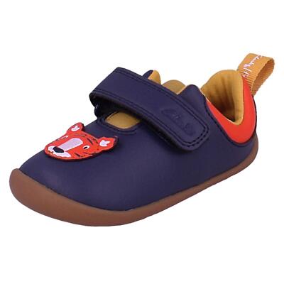 Baby Jungen Clarks' Roamer Safari T Marineblau Leder Erste