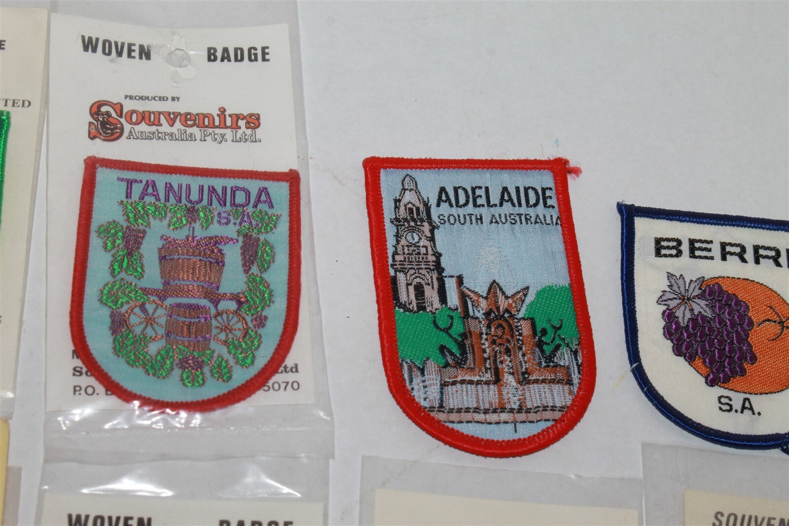 Adelaide S.A 10 Badges Woven Embroidered Patches Vintage Australia