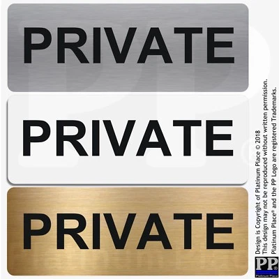 PLATINUM PLACE Aluminium Sign-Private-Metal-Warning Security Office Shop Restaurant School Pub