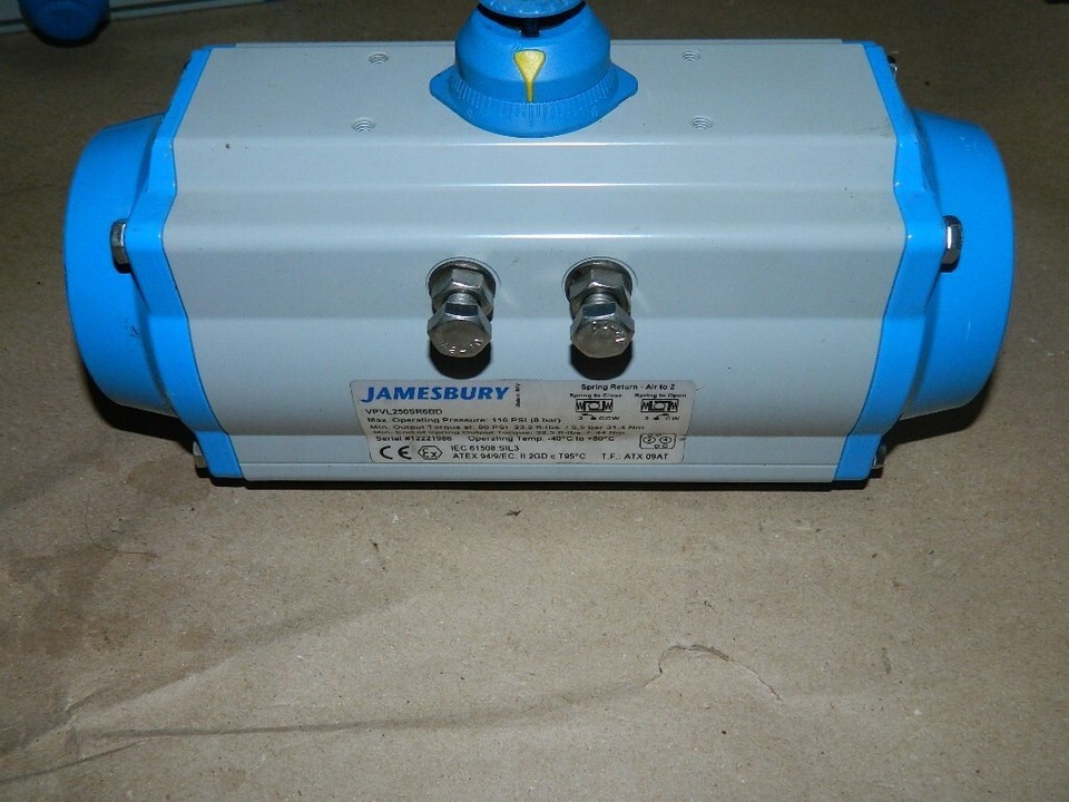 Acutuator Spring Jamesburry VPL250SR8BD Spring Return Pneumatic Actuator NEW | eBay
