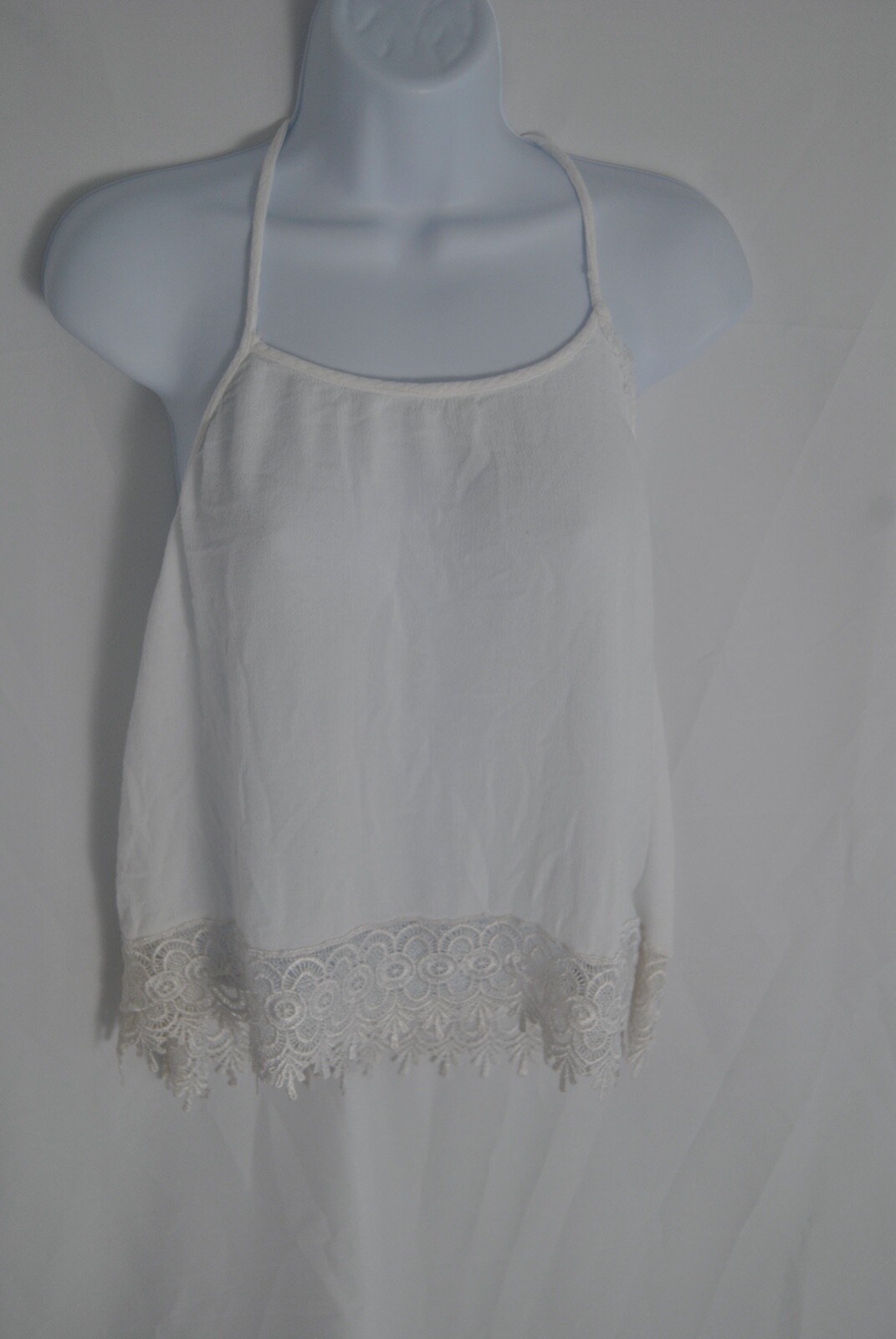 Women's Halter Top by Iky Me Size Large White in Color