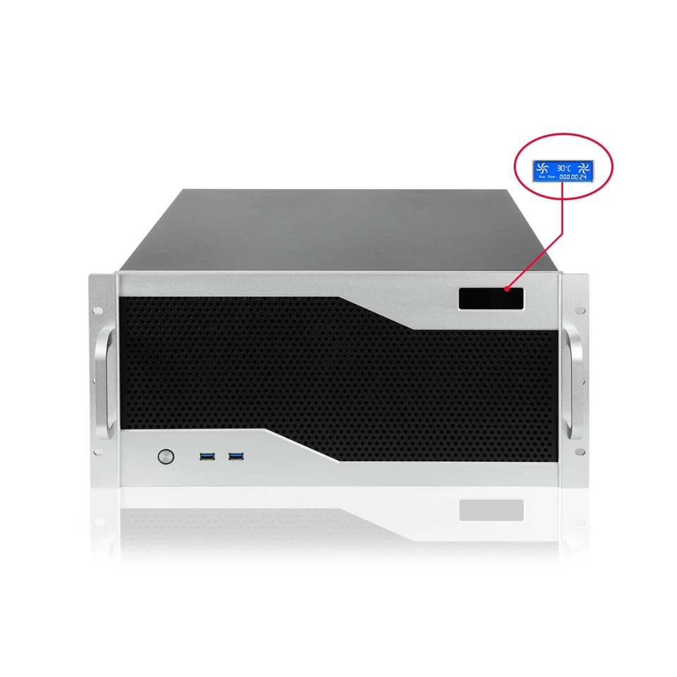 RackChoice 5U rackmount Server Chassis Silver Color Support Liquid Cooling Co... - Image 2 of 4