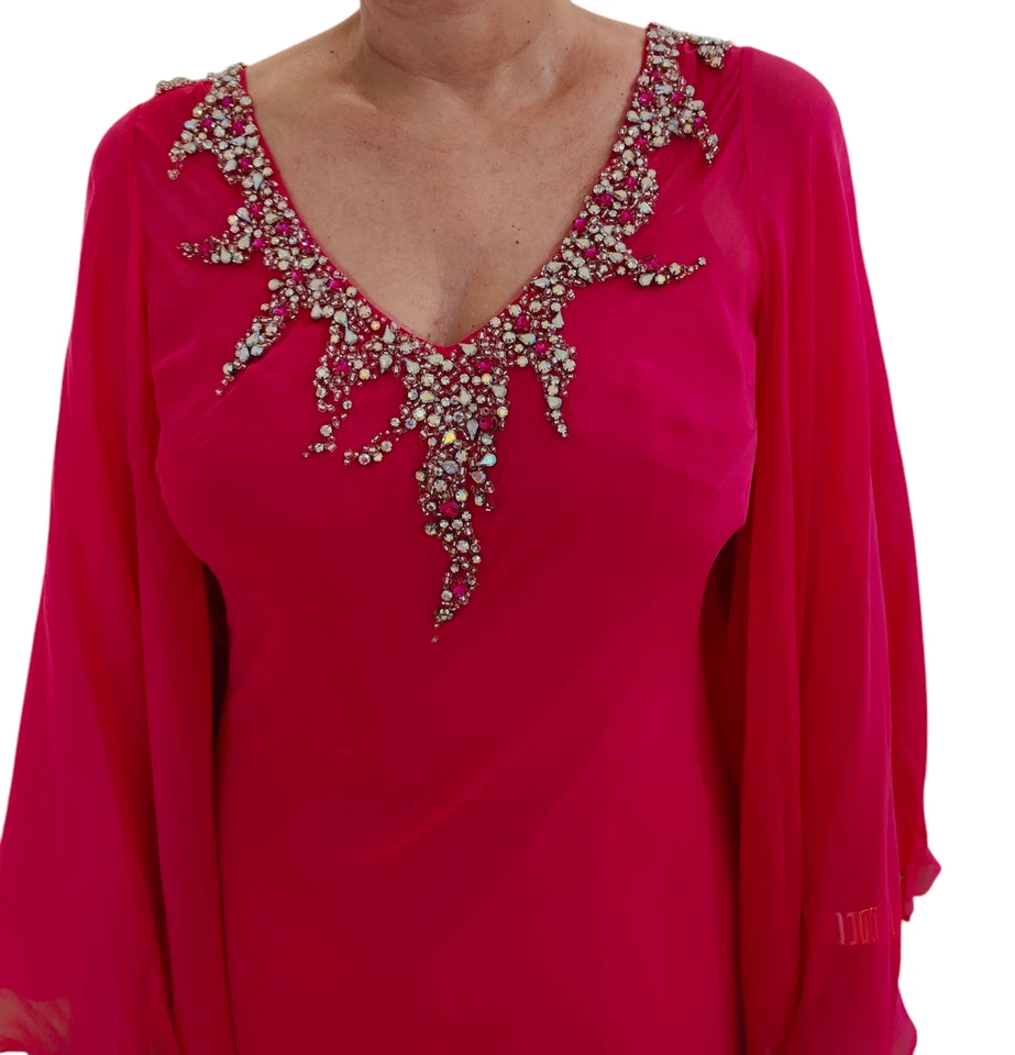 Robe de gran gala élégante long- Sagaie Paris, coloris Fushia , Taille 4 - Photo 4/4