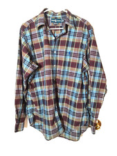 POLO RALPH LAUREN MENS Shirt SIZE Large/16.5, CLASSIC FIT, PLAID Long Sleeve