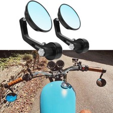 Round Motorcycle 7/8" Rearview Bar End Mirrors For Triumph Bonneville T100 T120