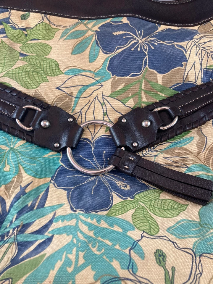 ANA Дамская сумка сумочка новый подход цветочный коричневый зеленый синий Hobo сумка большой мешок - Изображение 3 из 4