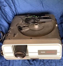 Telex Slide Projector, 5 Slide Carousels Kodak  Fodeco Slide File Lot. As Is