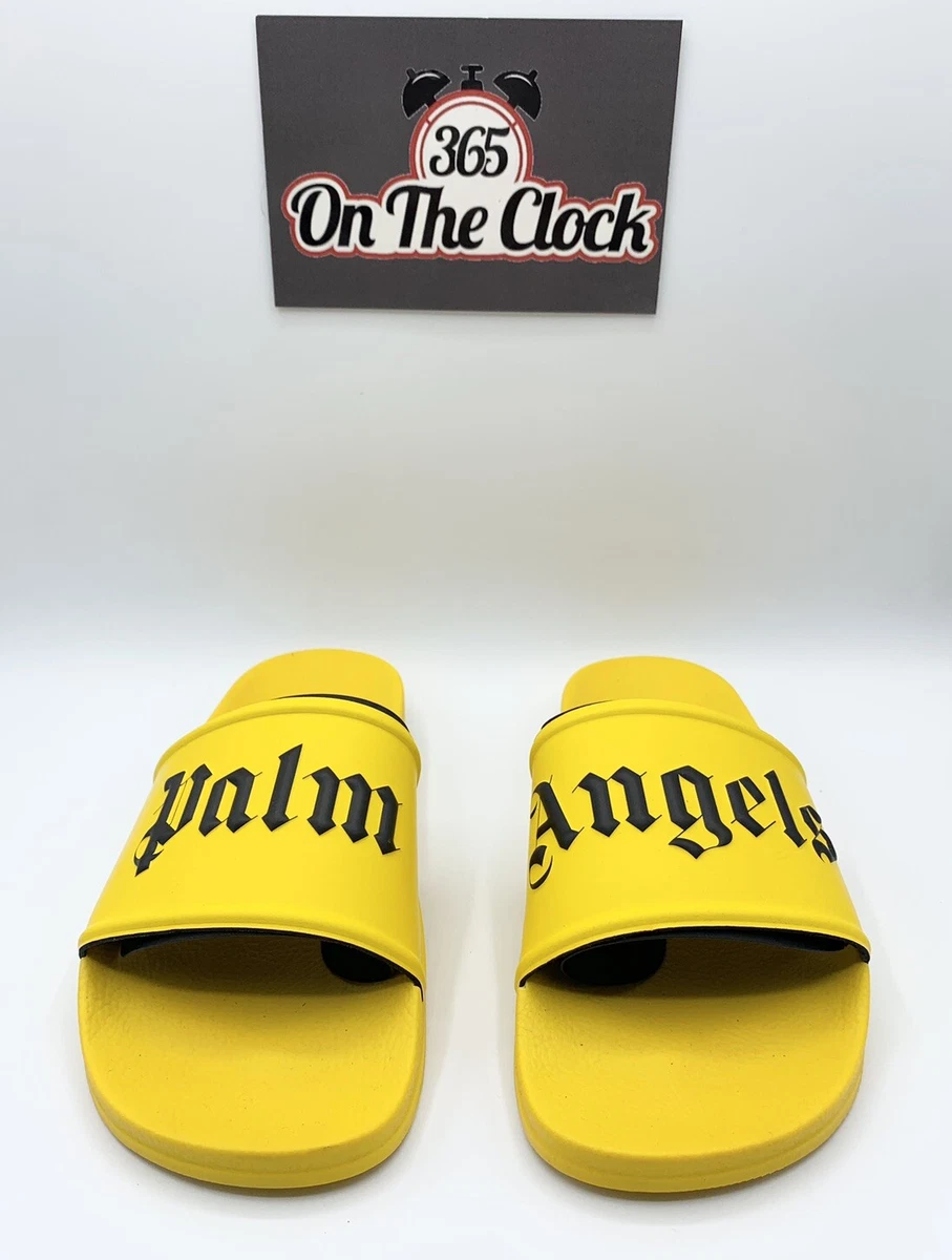 Palm Angels Pool Slides Yellow Black Size 7 (40 E) | eBay display picture 2