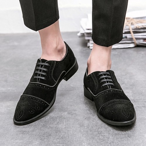 Mens Casual Faux Suede Formal Dress 