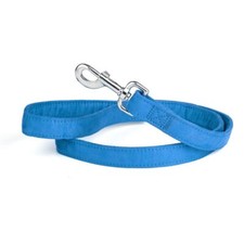 Comfort Microfiber Flat Dog Leash Blue 5/8" 4ft