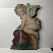 J. Buller Boardwalk Original Valentine Cupid Cherub  On Wood Dummy Board